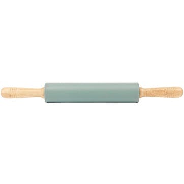 Silicone Rolling Pin With Wooden Handles, Teal