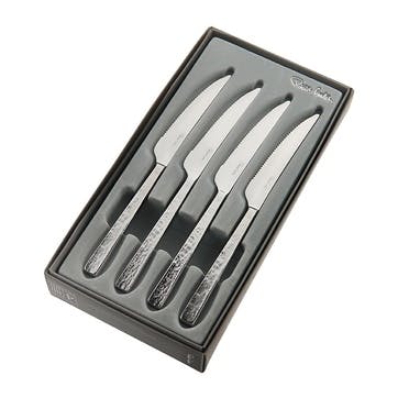 Blockley Slate Set of 4 Steak Knifes 24cm, Stainless Steel