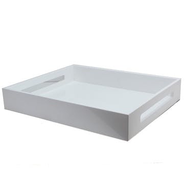 Lacquered Tray 40 x 35cm, White