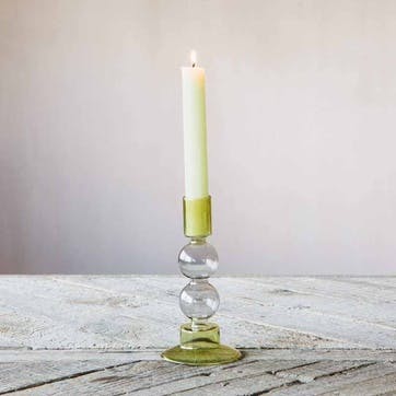 Bubble Candleholder H16.5cm, Olive Green and Grey