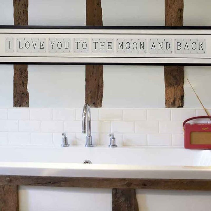 I Love You To The Moon and Back Supersize Frame W255 x H24cm, Black