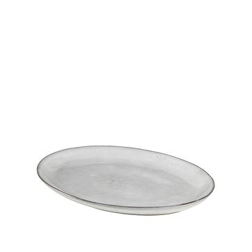 Nordic Sand Oval Plate 35.5cm, Natural