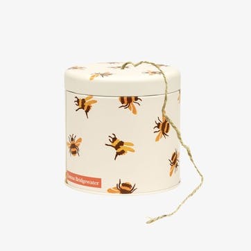 Bees String Tin 11cm  x 11cm, Yellow