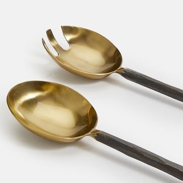 Stanton Set of 2 Salad Servers, Gold