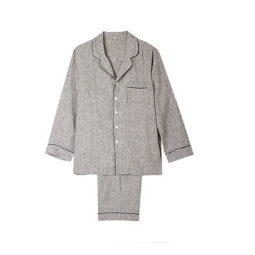 Men's Grey Linen Pyjama Set, Medium
