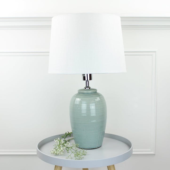 Soft Green Table Lamp with Shade