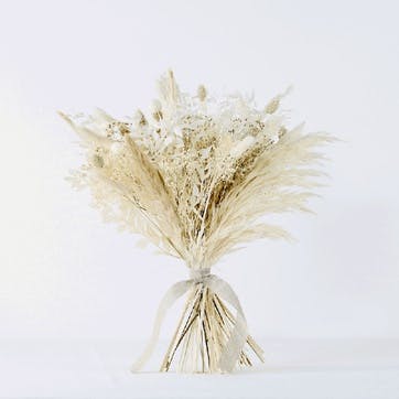 Medium hand-tied bouquet, H36-42cm, Ecru