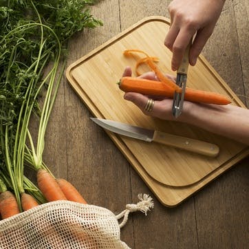 Chef Set Chopping Board 28 x 20cm, Natural