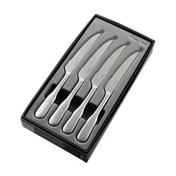 Fiddle Vintage Set of 4 Steak Knifes, Stainless Steel