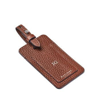 Luggage Tag H11.5 x W6.5cm, Tobacco Pebble