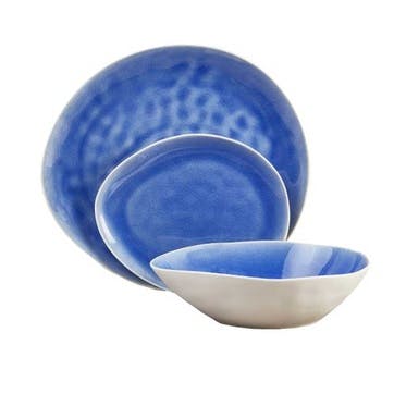 Vie Naturelle 12 Piece Dinner Set,  Blue