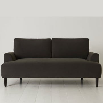 Model 05 2 Seater Velvet Sofa, Charcoal