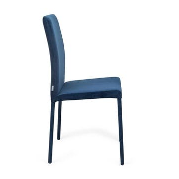 Bronte Pair of Dining Chairs, Velvet Indigo