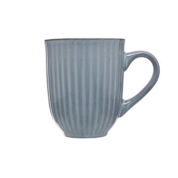 Ribbed Mug , 400ml, Blue