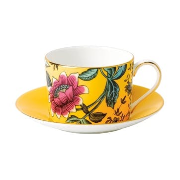 Wonderlust Yellow Tonquin Teacup & Saucer