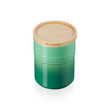 Stoneware Medium Storage Jar , Bamboo Green