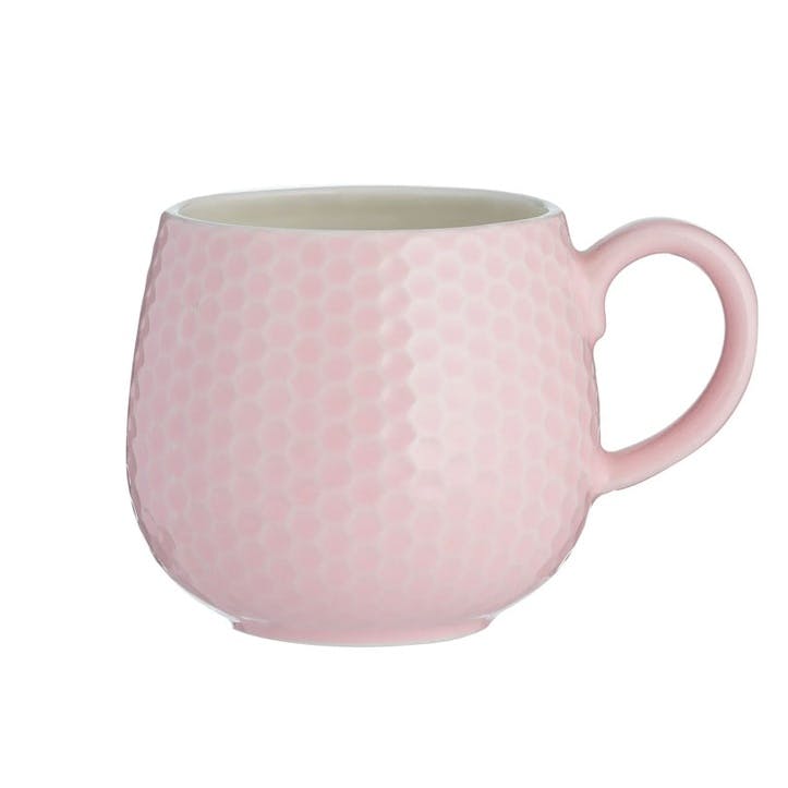 Embossed Honeycomb Mug H9 x W8 x L13, Pink