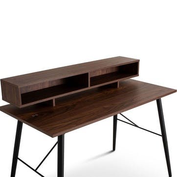 Axel Smart Desk, Walnut and Black