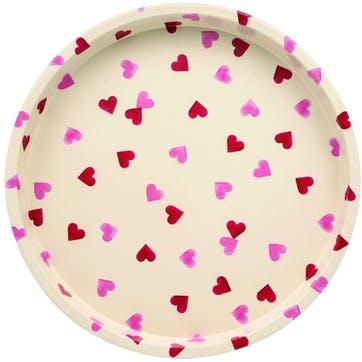 Pink Hearts Deepwell Tray 30cm
