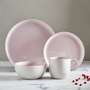 Oslo 16 Piece Dinnerware Set , Pink