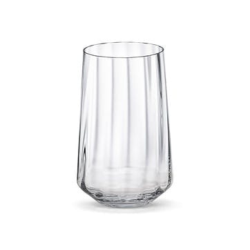 Bernadotte Set of 6 Tall Lead Free Crystal Glass Tumblers 380ml, Clear