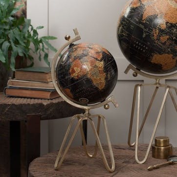 Ebu Decorative Globe D21cm, Antique Brass