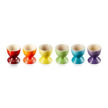 Rainbow Egg Cups, Set of 6