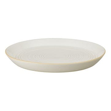 Spiral dinner plate, 26cm, Denby, Impression Cream, beige/ natural