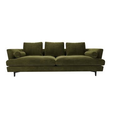 Larsen 3 Seater Sofa, Meadow Smart Velvet