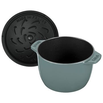 Cast Iron Rice Cocotte 16cm, Eucalyptus