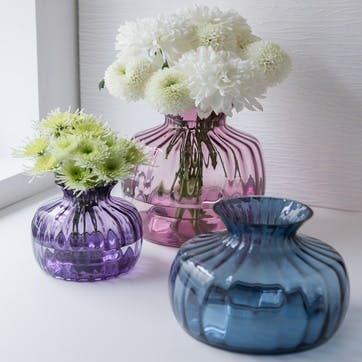 Cushion Vase, H14.5cm, Ice Blue