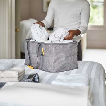 Hold-All Collapsible Laundry Basket  35L, Grey