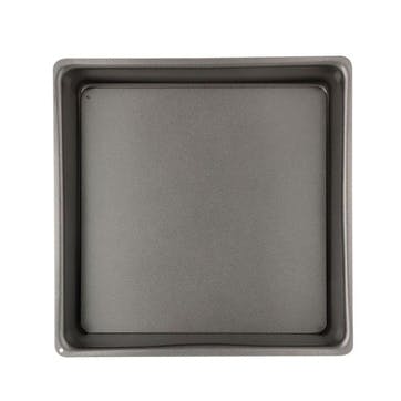 Loose Base Square Cake Pan, 23cm, Grey