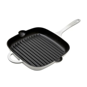 Cast Iron Natural Canvas Griddle Pan, 24cm