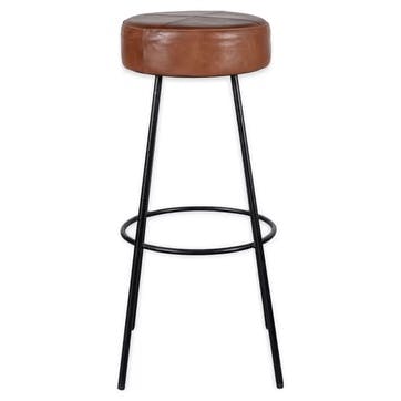 Veer  Leather Counter Stool H78cm, Aged Tan