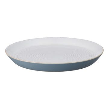 Spiral dinner plate, 26cm, Denby, Impression Blue, blue