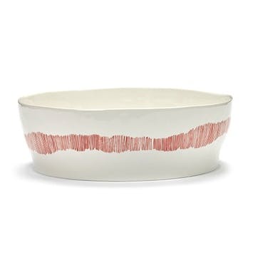 Ottolenghi Salad bowl, D29, White And Red