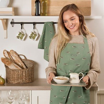 Hedgehogs Adult Apron 72 x 90cm, Green