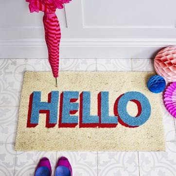 Doormat 'Hello', 75 x 45cm