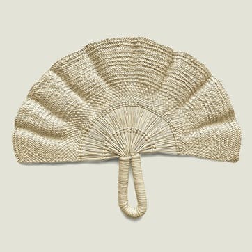 Classic Handwoven Fan 24cm, Natural