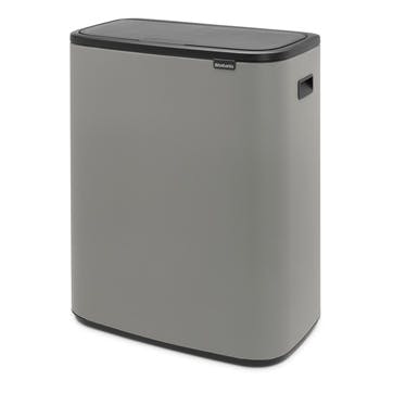 Bo Large Recycling Bin with 2 Inner Buckets, Mineral Concrete Grey