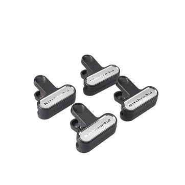 Universal Set of 4 Bag Clips, Black