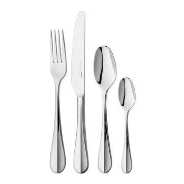 16 piece cutlery set, Charingworth Cutlery, Baguette, mirror finish
