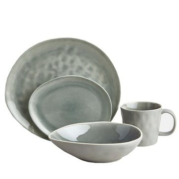 Vie Naturelle 16 Piece Dinner Set,  Soft Grey