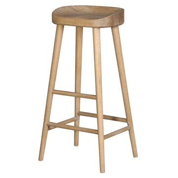 Farmhouse stool, 82 x 42 x 36cm, Luna Home, weathered oak