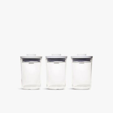 Good Grips Pop 3 Piece Round Storage Set, Clear