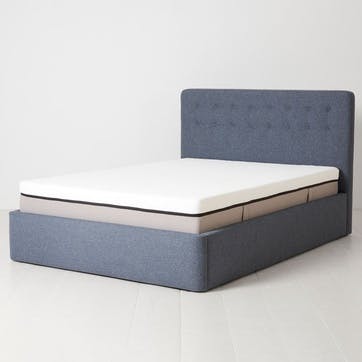 Bed 01 Linen Double Frame, Midnight