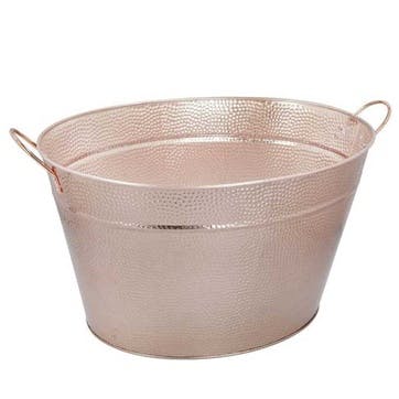 Hammered Galvanised Steel Drinks Bucket , Copper