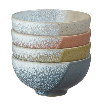 Kiln Accents Set of 4 Rice Bowls D13cm, Multi