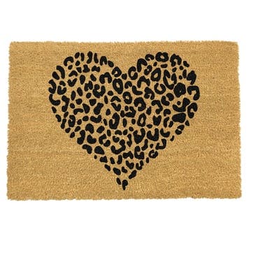 Leopard Heart Doormat